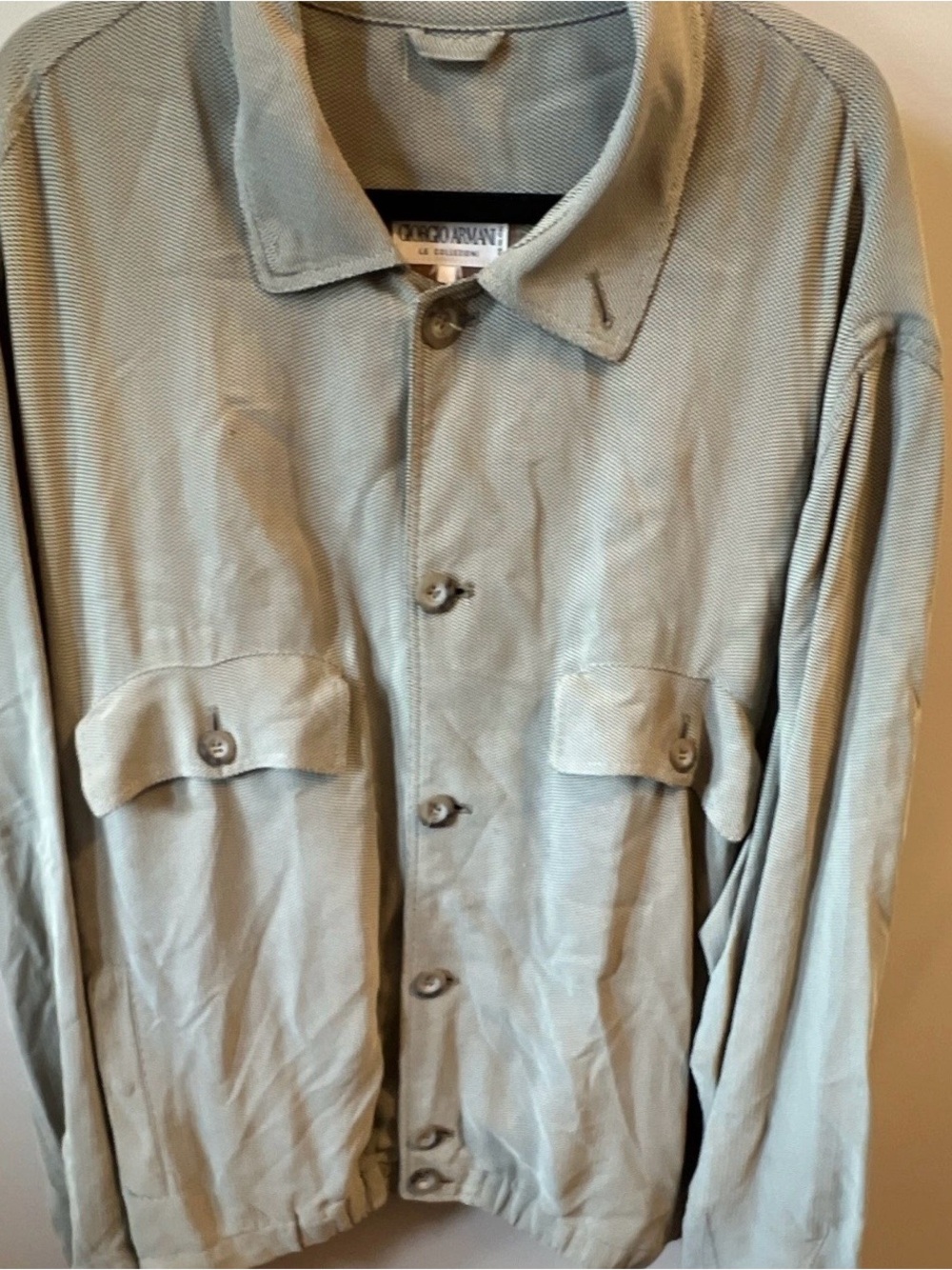 Giorgio Armani Light black/tan Button-Up Shirt Jacket